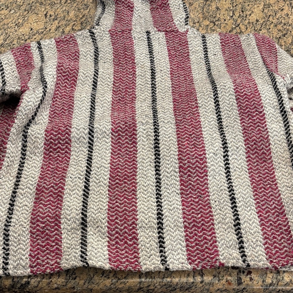 Baja Joe Striped Pinkish-Red and Gray Women's Hoodie - Picture 5 of 6